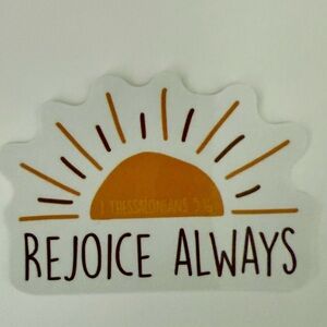 ⚪️1 Thessalonians 5:16 Bible Verse Biblical Vinyl Sticker Decal